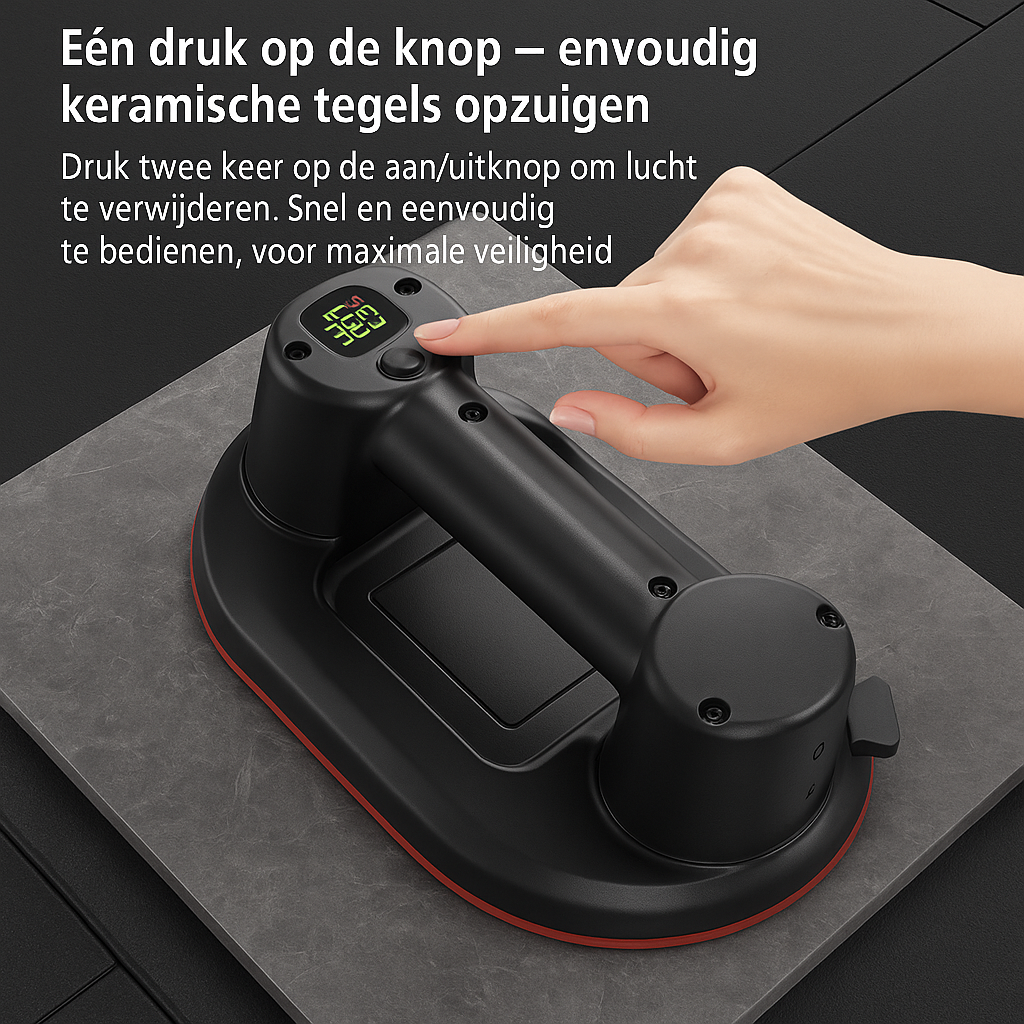 Elektrische vacuümzuignap 300 kg op accu – industriële kwaliteit