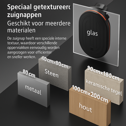 Elektrische vacuümzuignap 300 kg op accu – industriële kwaliteit